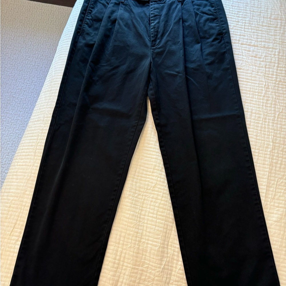 Men’s black Gary Player chino type slacks, size waist 38” length 32.